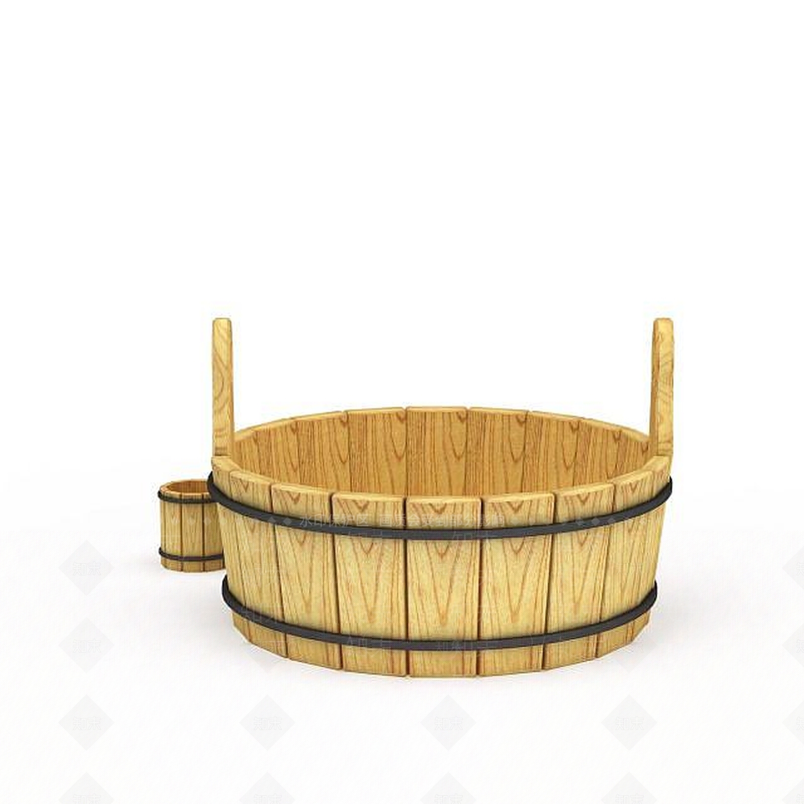 现代简约木桶3D模型下载【ID:1196024401】