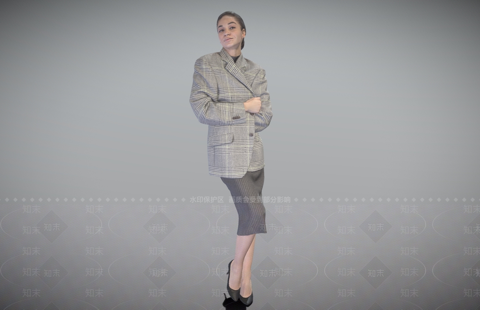 现代商务美女时尚女孩女人3D模型下载【ID:1196025031】