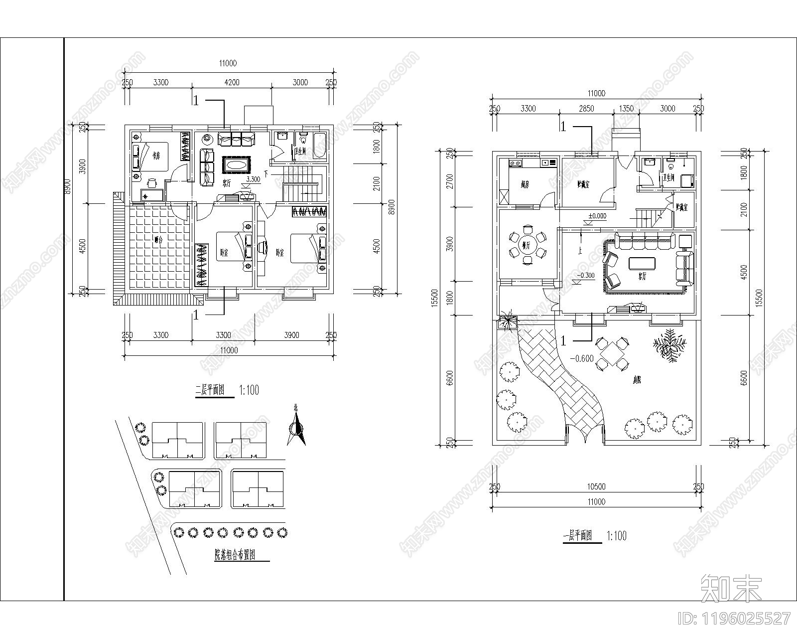 现代住宅楼建筑施工图下载【ID:1196025527】