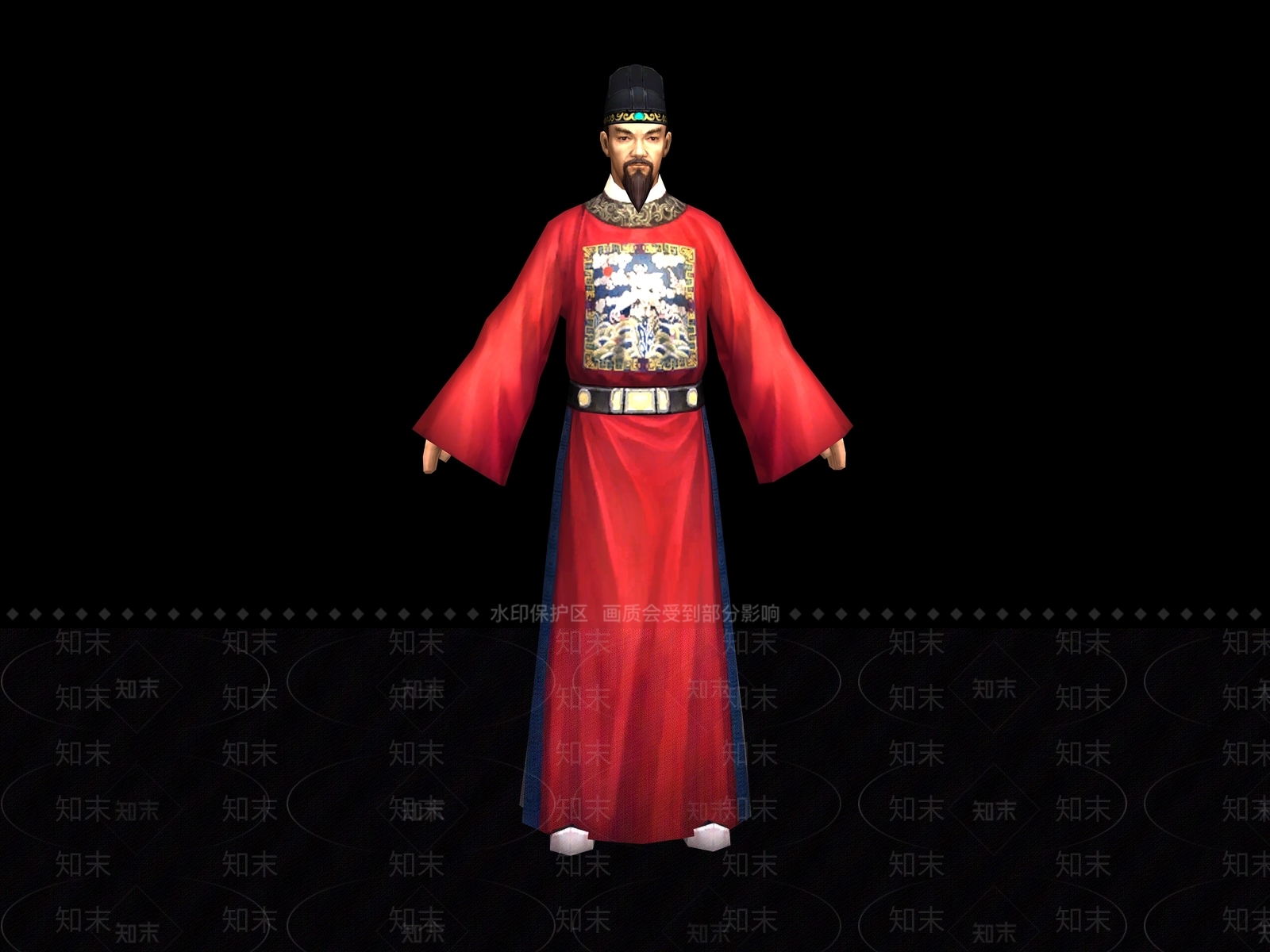 现代知府游戏动漫角色人物3D模型下载【ID:1196025662】