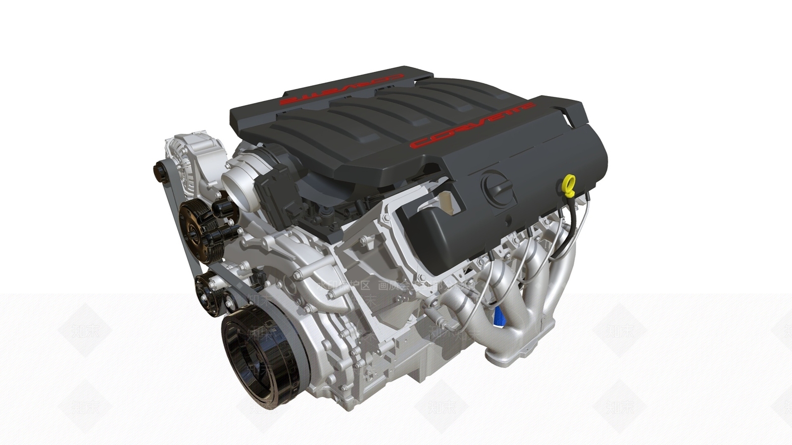 现代发动机引擎汽车发动机3D模型下载【ID:1196025859】