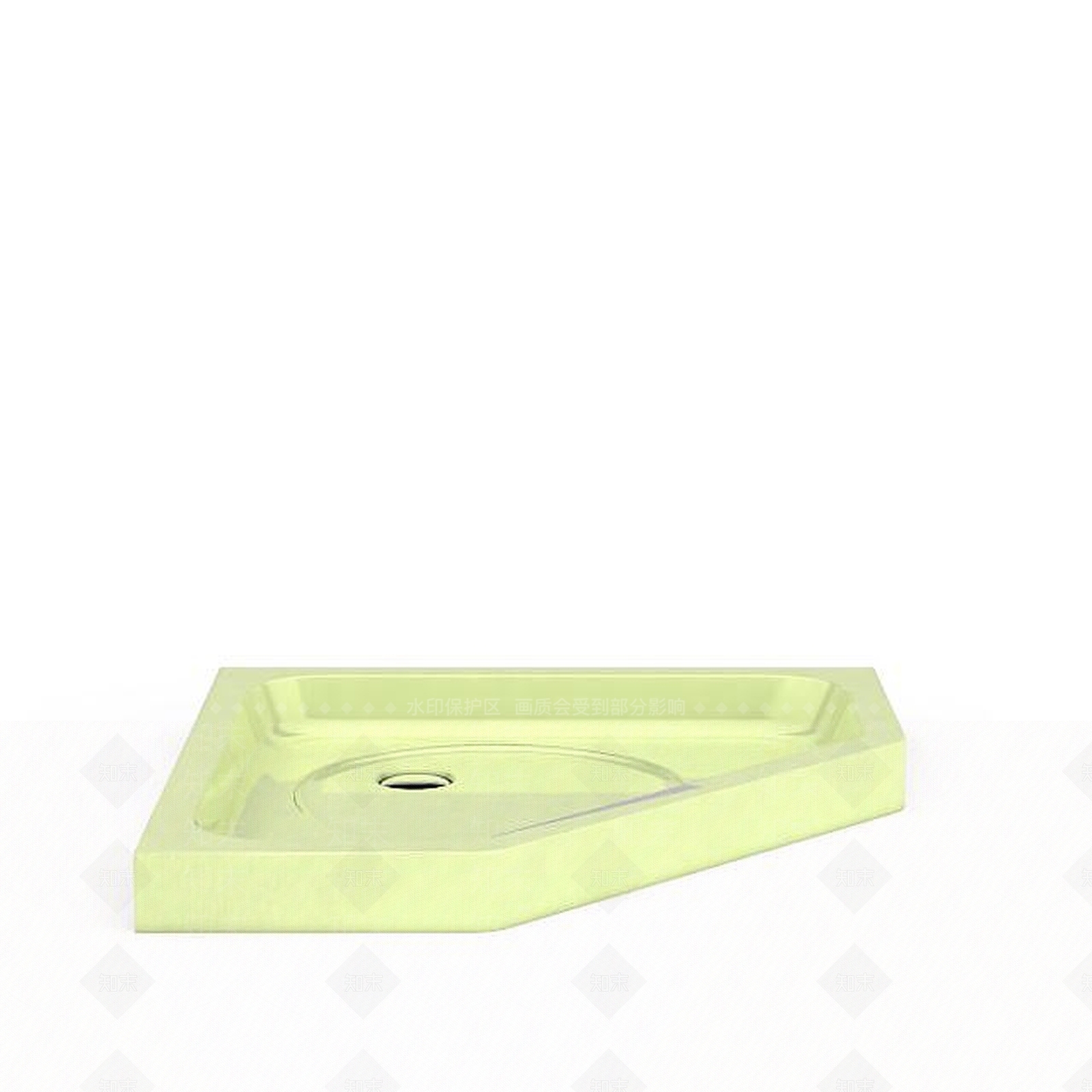 现代卫浴陶瓷盥洗盆3D模型下载【ID:1196026215】