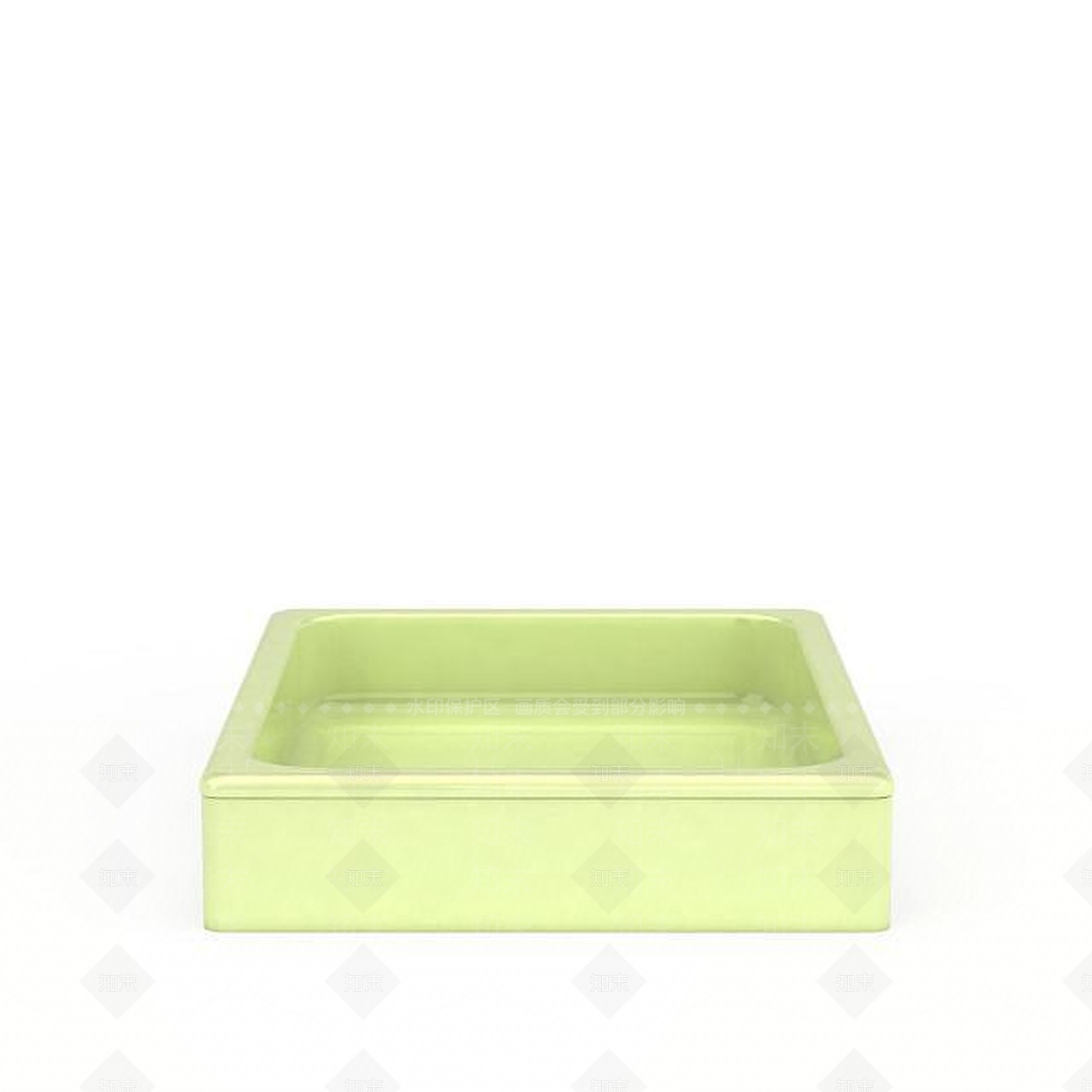 现代绿色方形浴池3D模型下载【ID:1196026335】