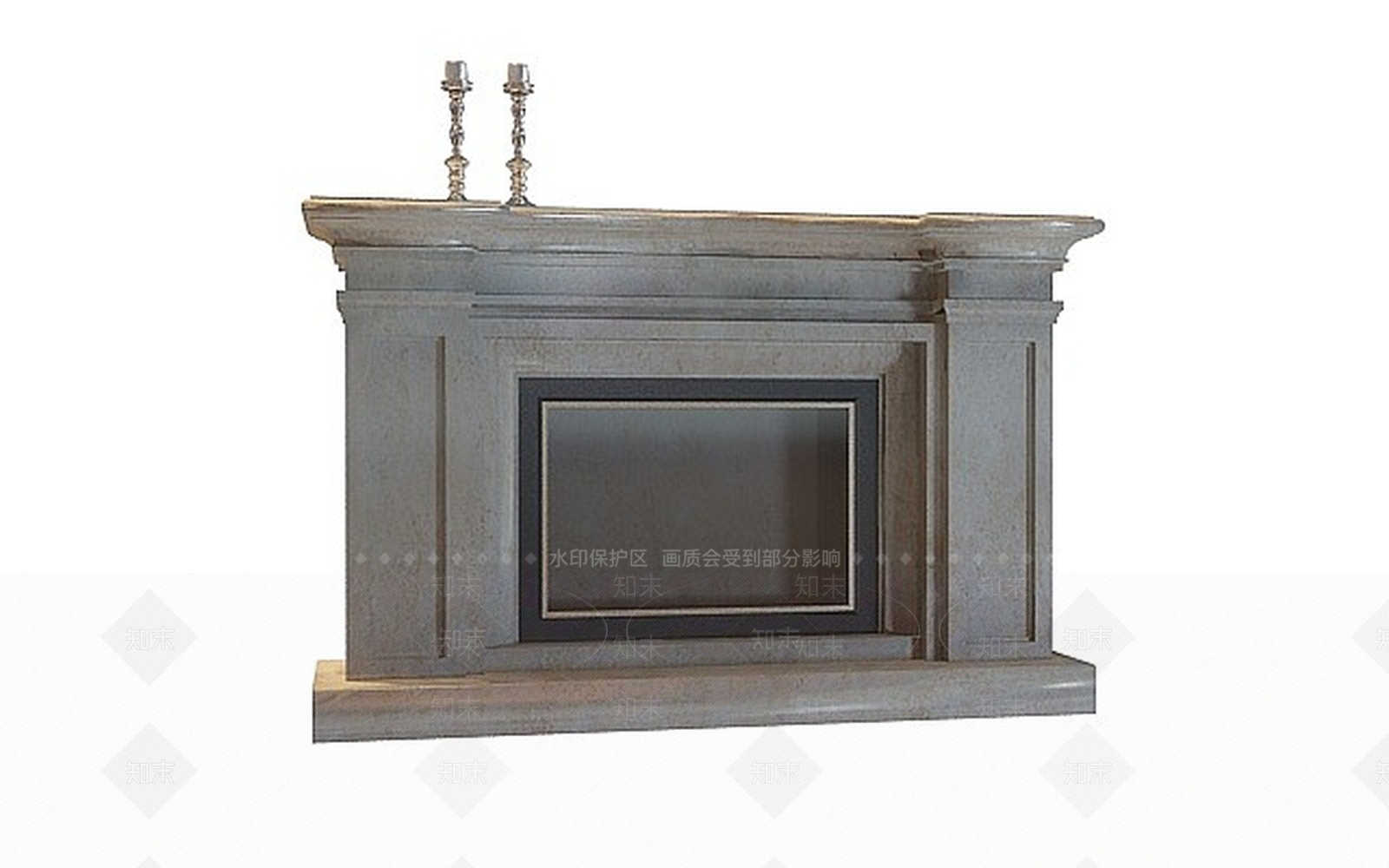 现代简易壁炉3D模型下载【ID:1196244250】