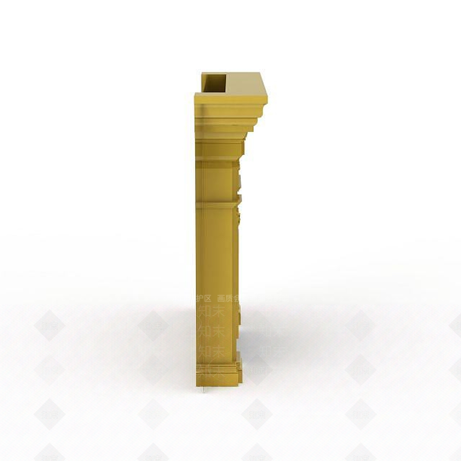 现代黄色欧式壁炉3D模型下载【ID:1196029728】