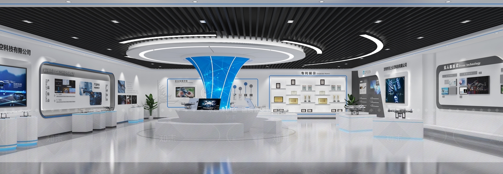 现代企业展厅3D模型精品下载_3dmax模型_知末网