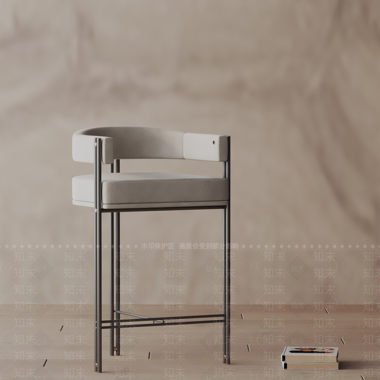 现代吧椅3D模型下载【ID:1196030842】