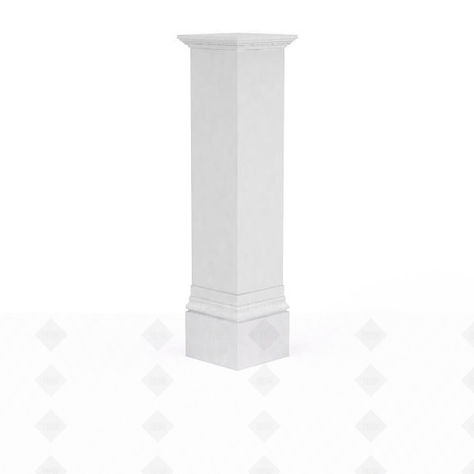 现代立方体柱子构件3D模型下载【ID:1196031699】