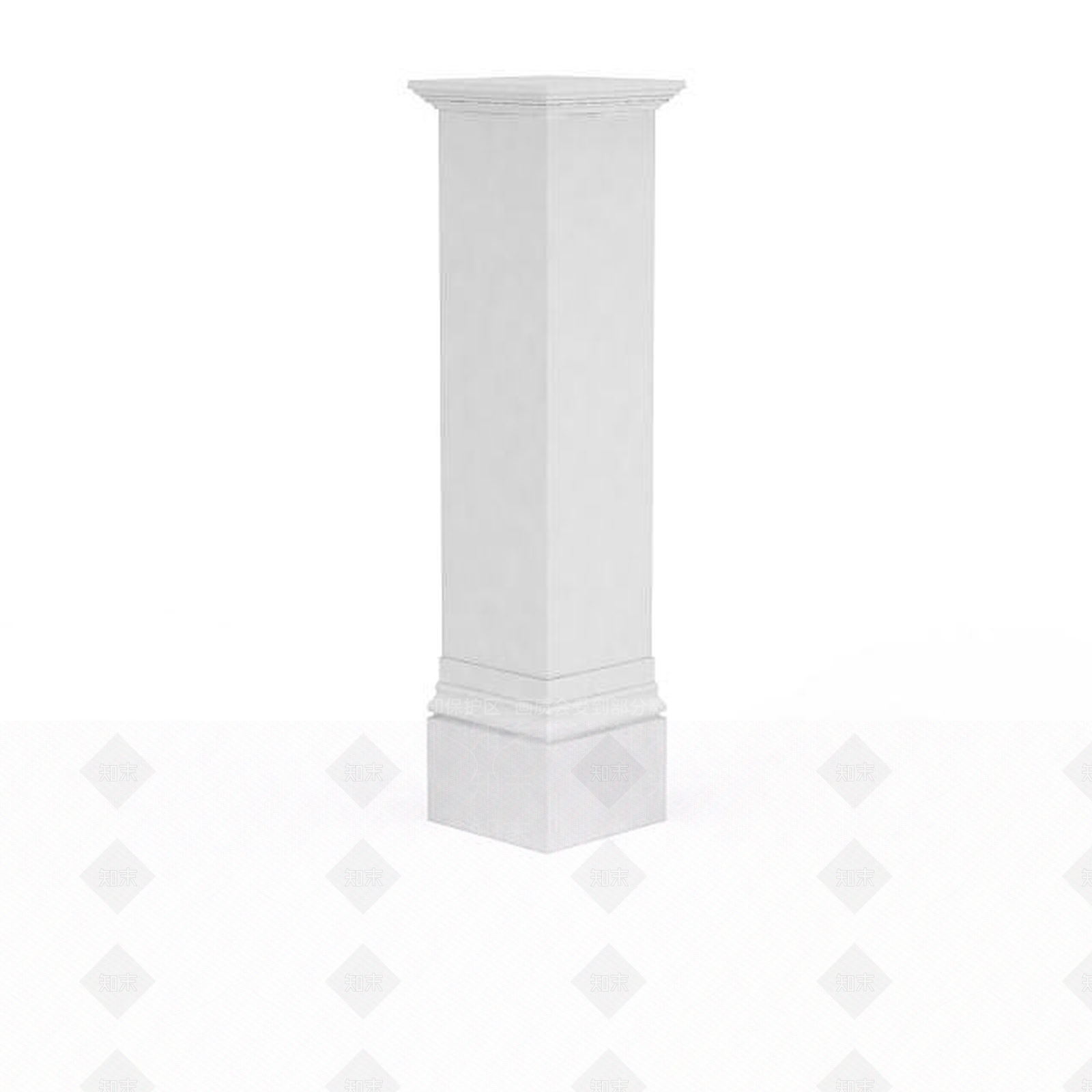 现代立方体柱子构件3D模型下载【ID:1196031699】