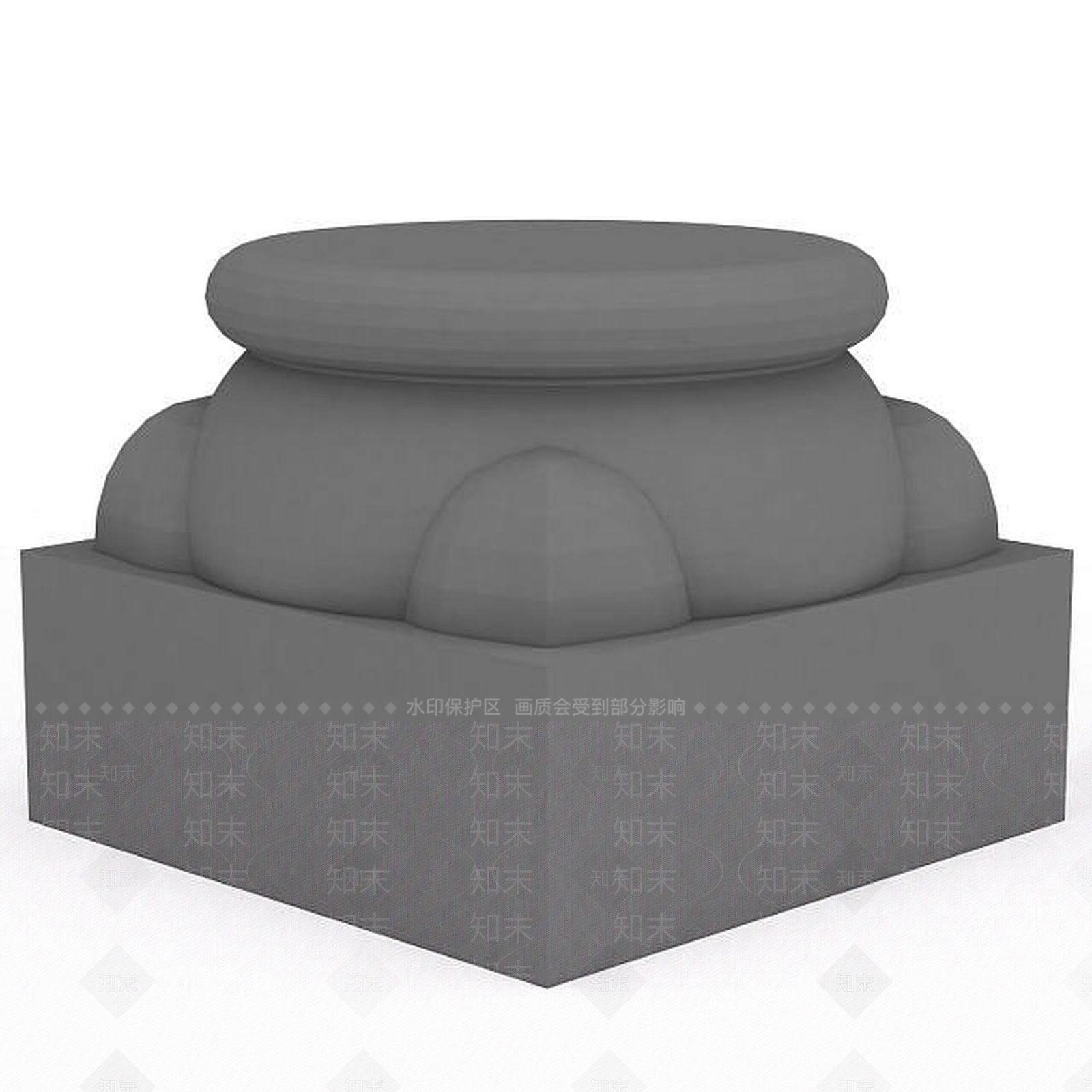 现代柱子构件3D模型下载【ID:1196031814】
