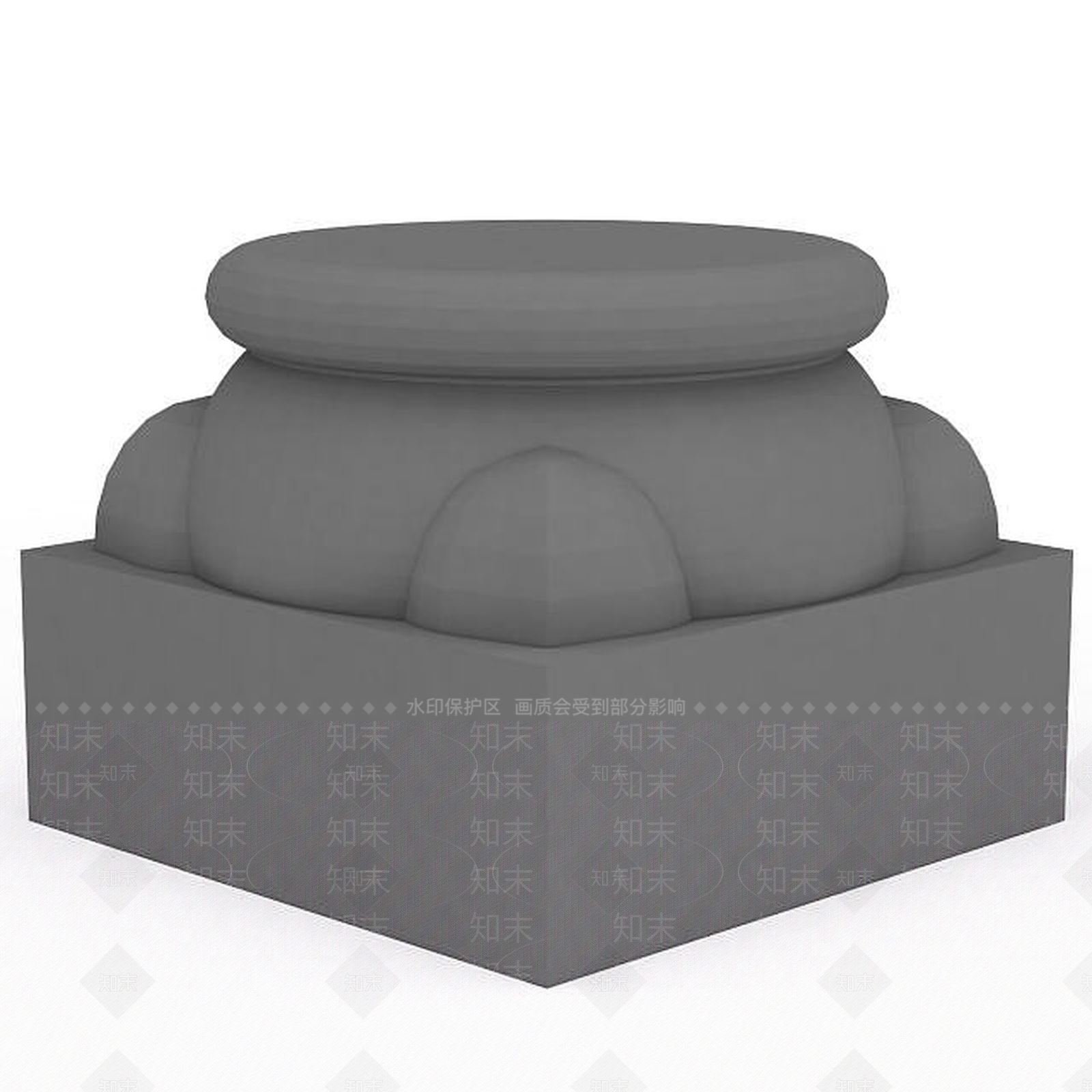 现代柱子构件3D模型下载【ID:1196031814】