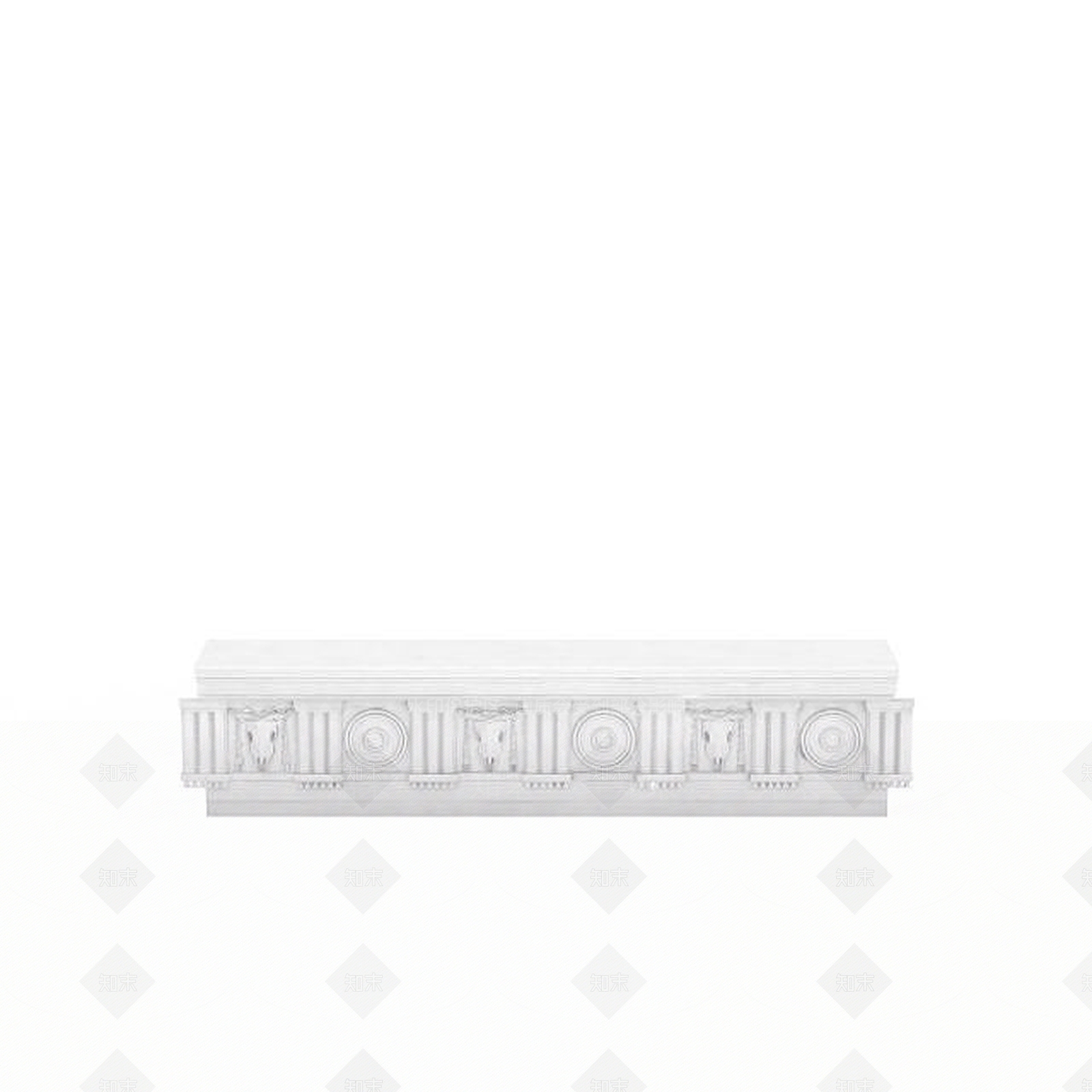 现代罗马柱墙构件3D模型下载【ID:1196032177】