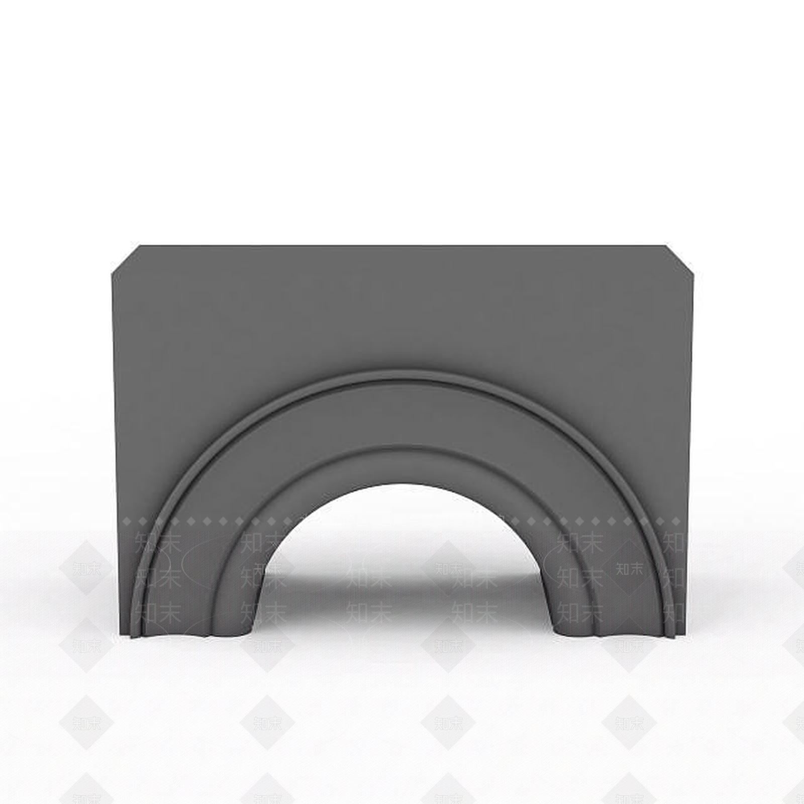 现代拱形建筑构件3D模型下载【ID:1196036757】