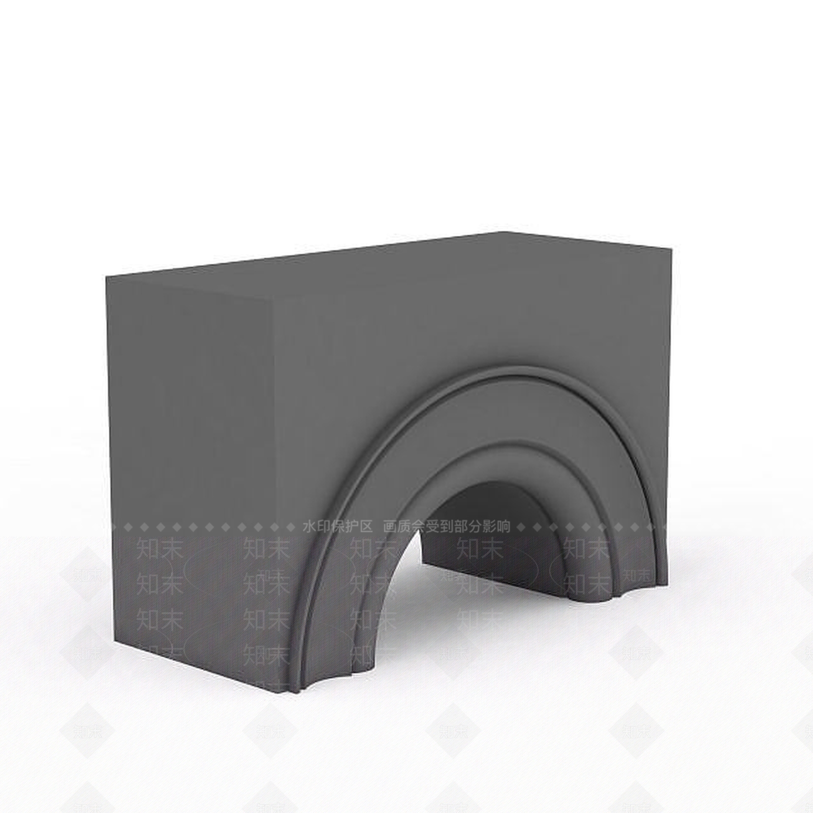 现代拱形建筑构件3D模型下载【ID:1196036757】