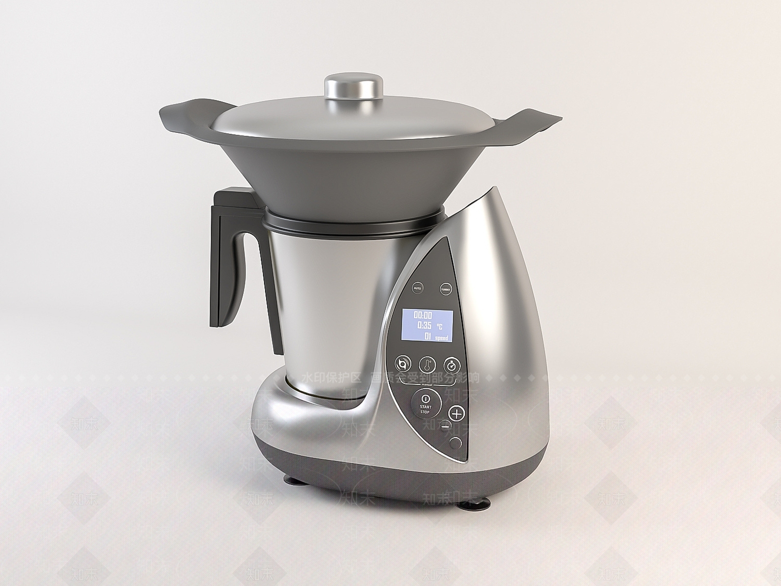 现代家用电器炒菜机3D模型下载【ID:1196037865】