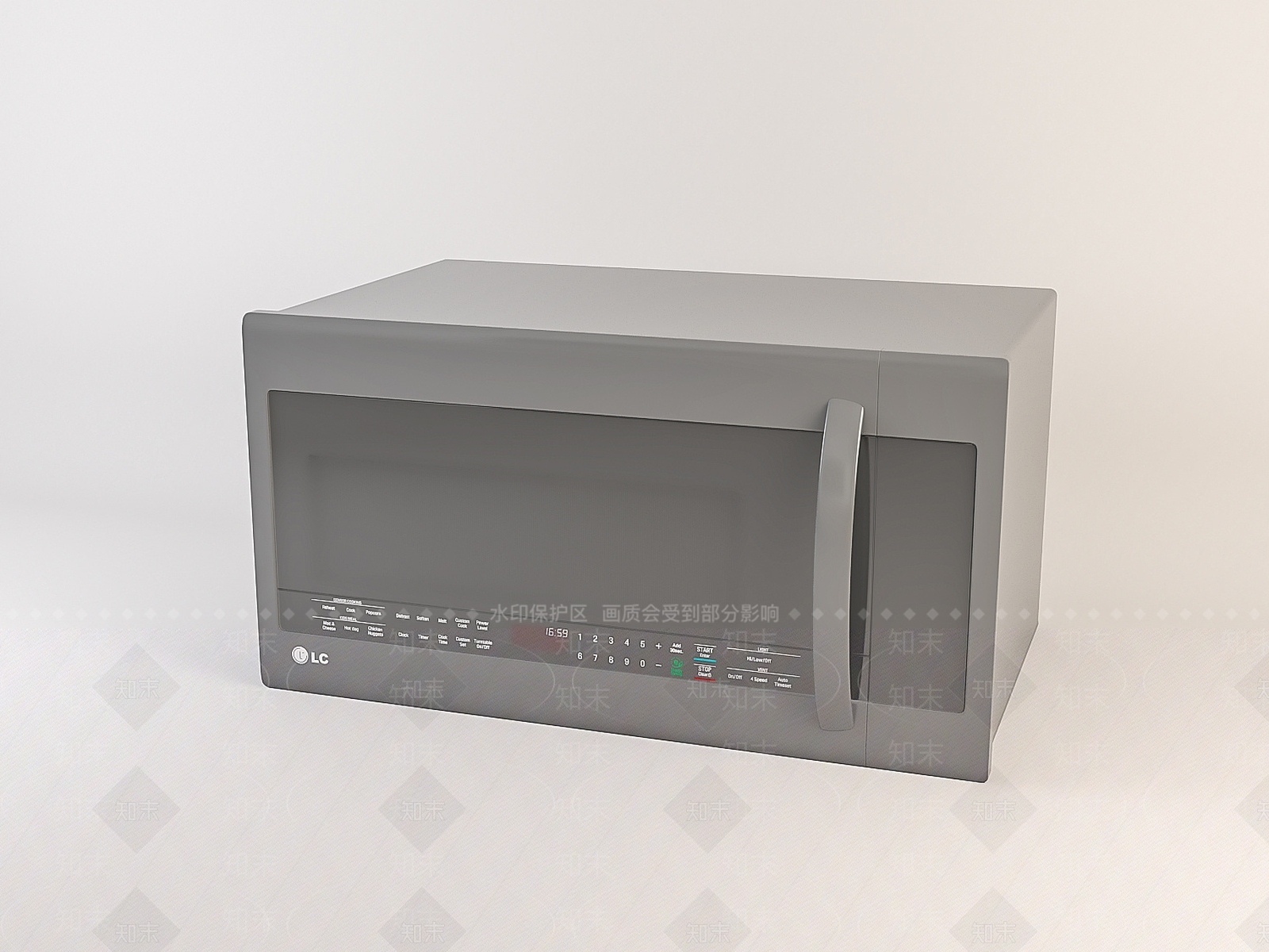 现代烤箱3D模型渲染效果图