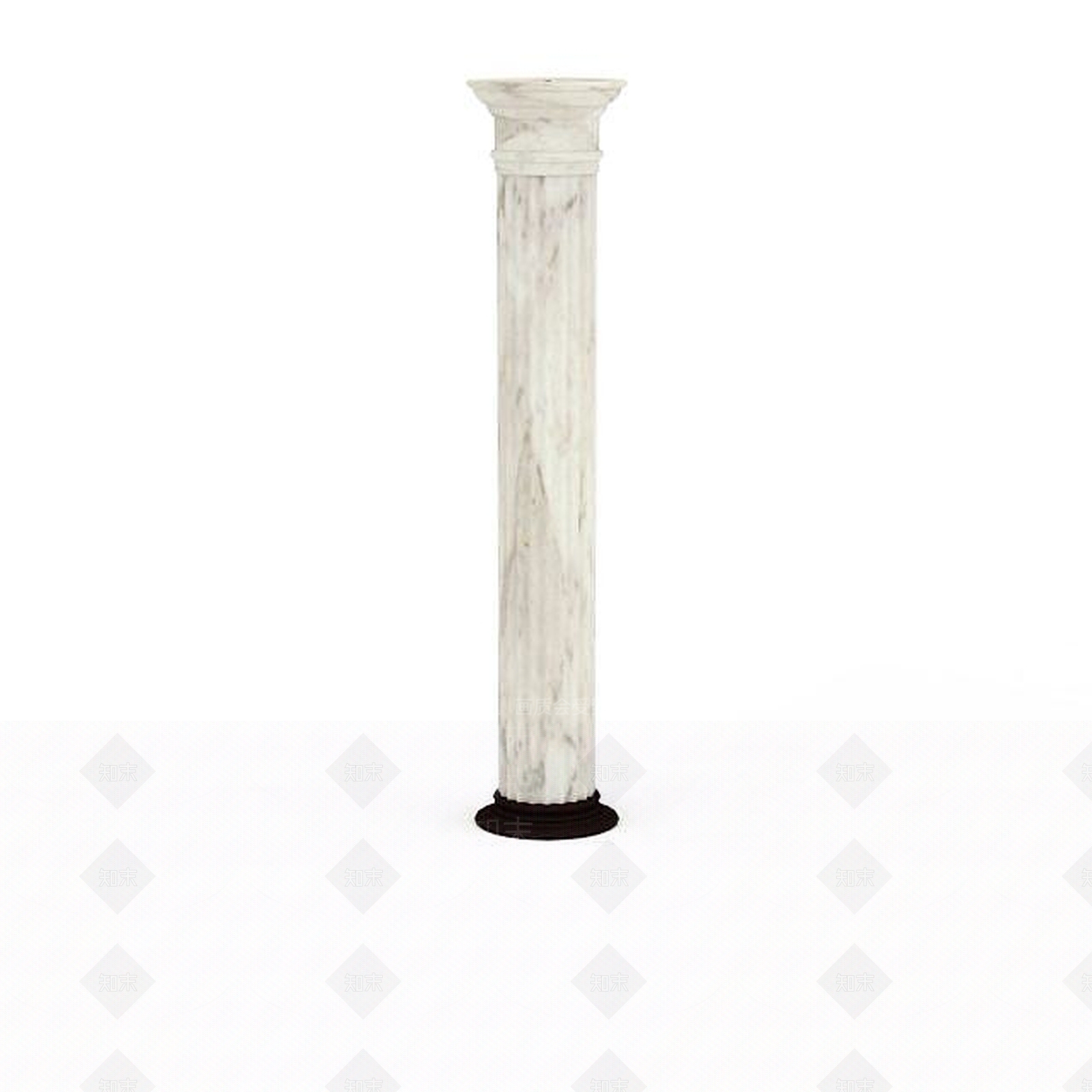 现代白色石膏欧式柱子3D模型下载【ID:1196039098】