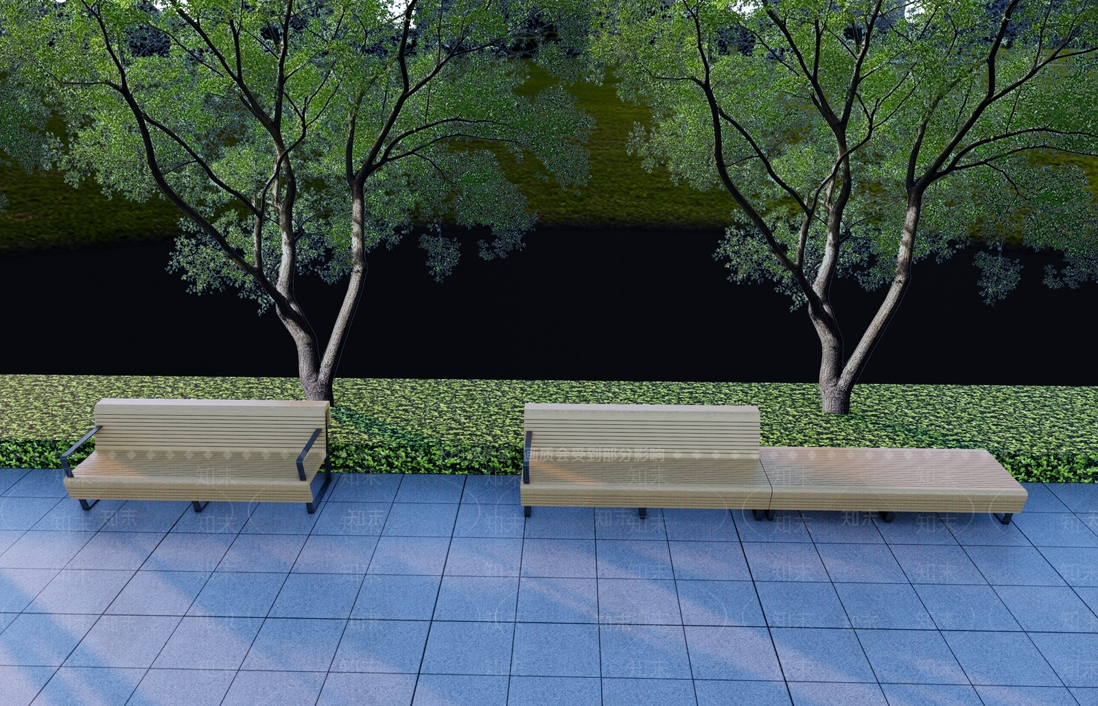 现代景观座椅SU模型下载【ID:1196040321】