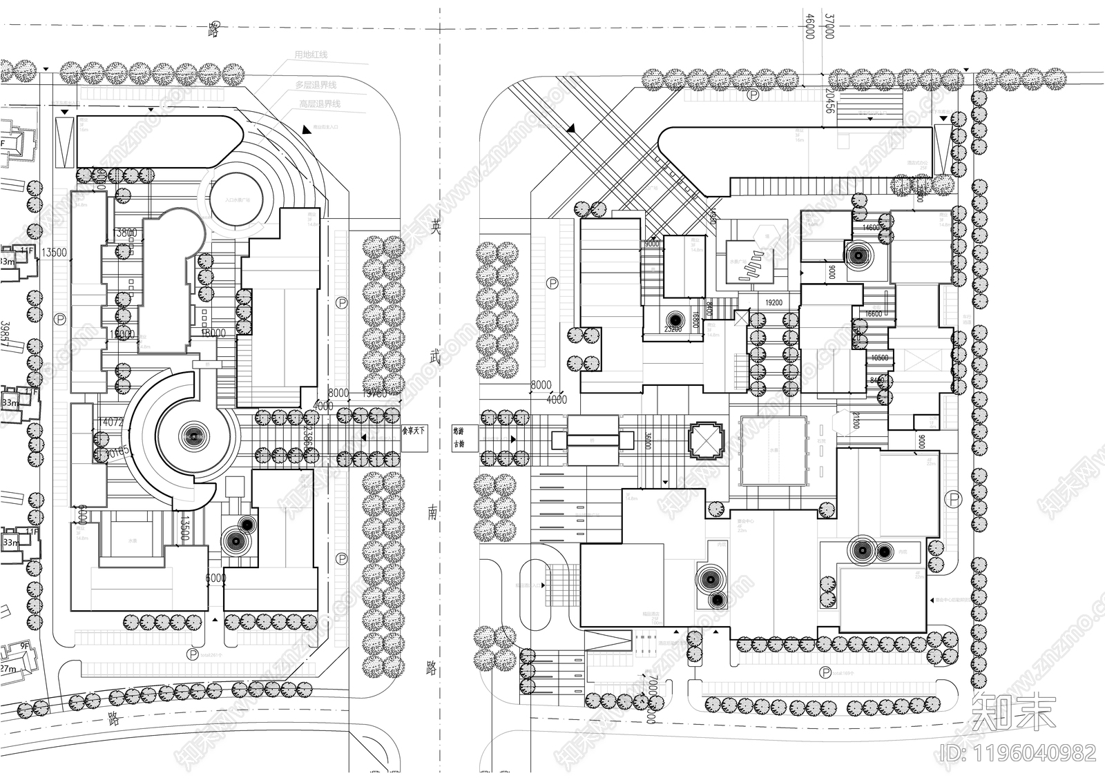 现代商业街施工图下载【ID:1196040982】