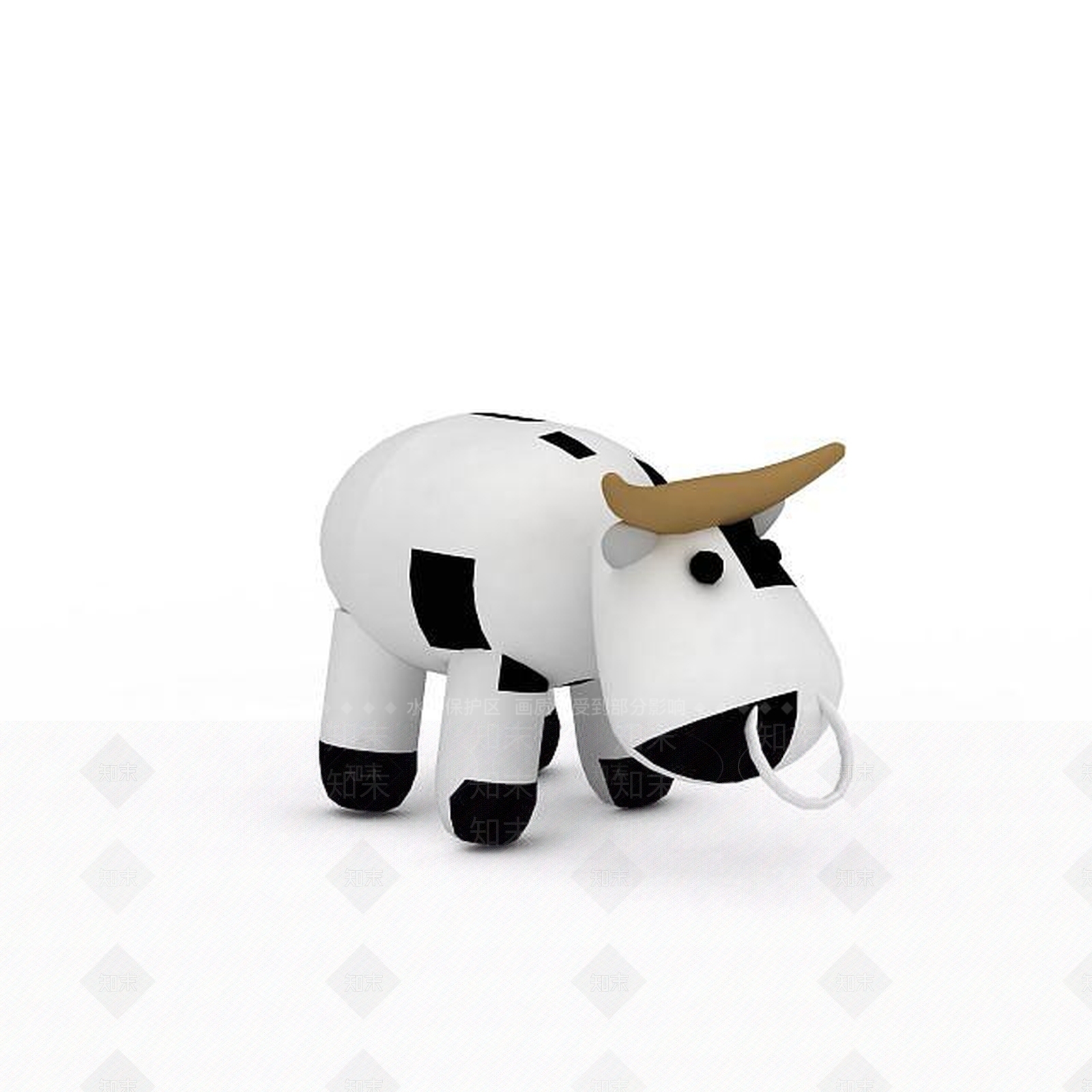 现代奶牛3D模型下载【ID:1196040796】