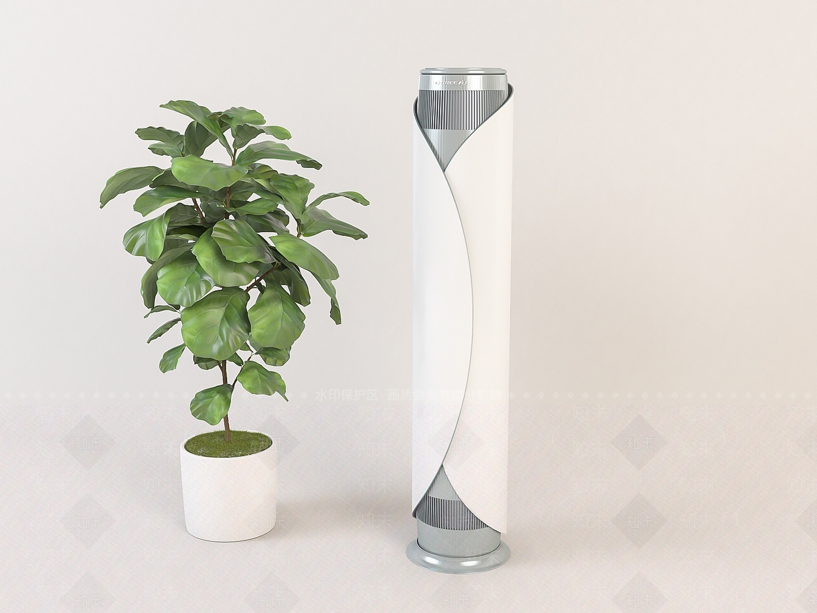 现代家用电器空调电风扇3D模型下载【ID:1196041174】