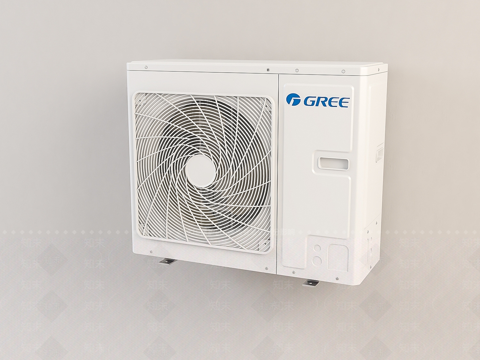 现代家用电器壁挂式空调外机3D模型下载【ID:1196041207】