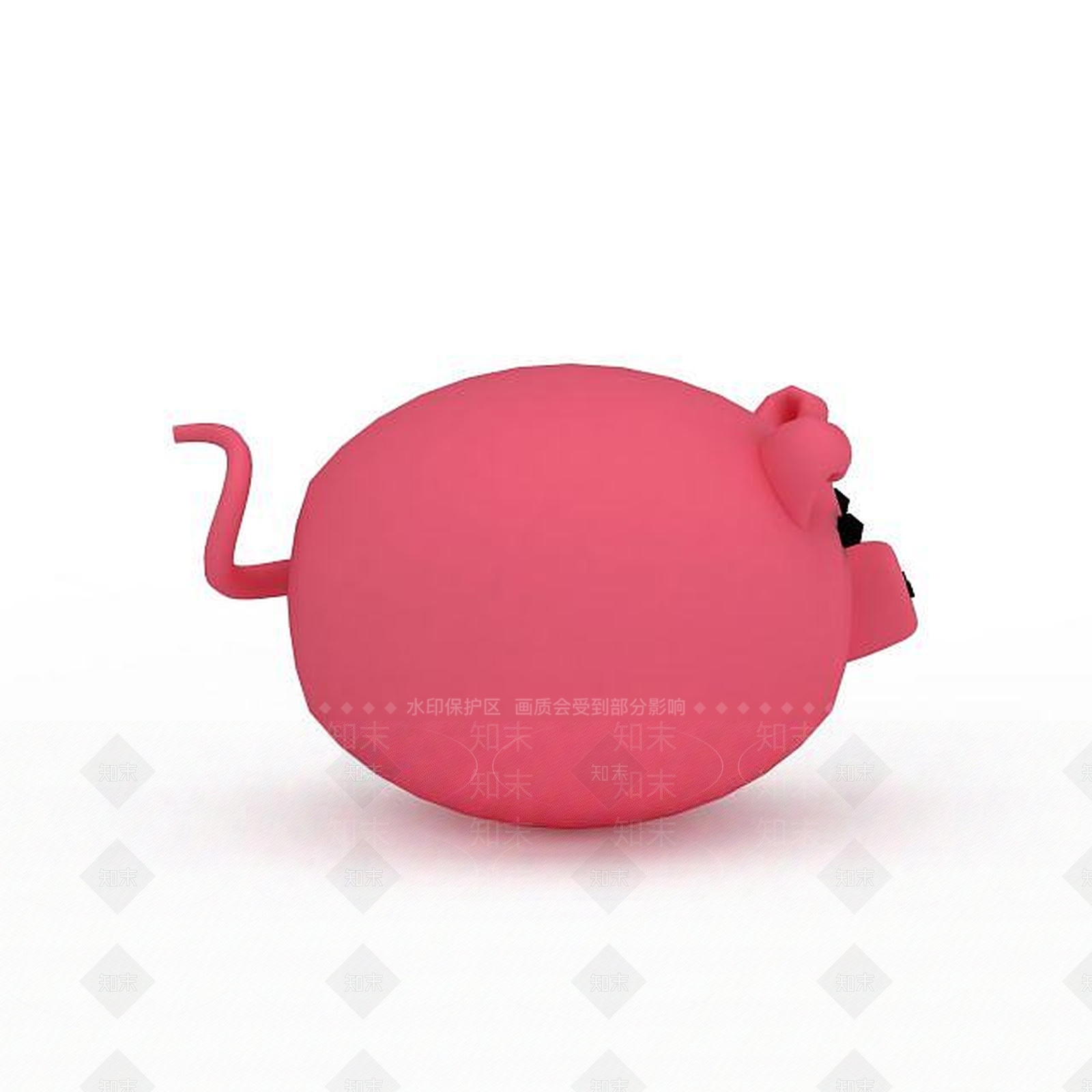 现代粉色猪玩具3D模型下载【ID:1196041987】