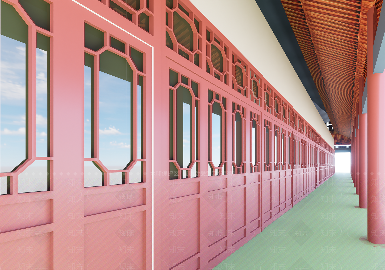 中式古建筑SU模型下载【ID:1196042118】