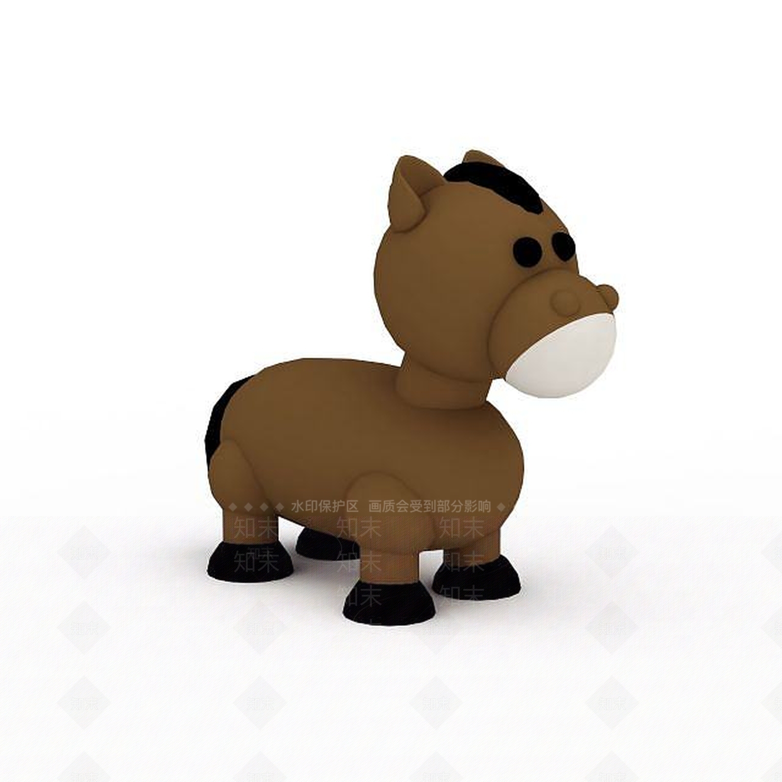 现代卡通马玩具3D模型下载【ID:1196042751】