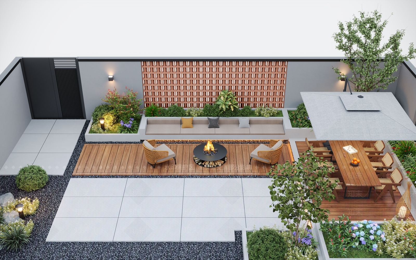 现代庭院3D模型下载【ID:1196044370】