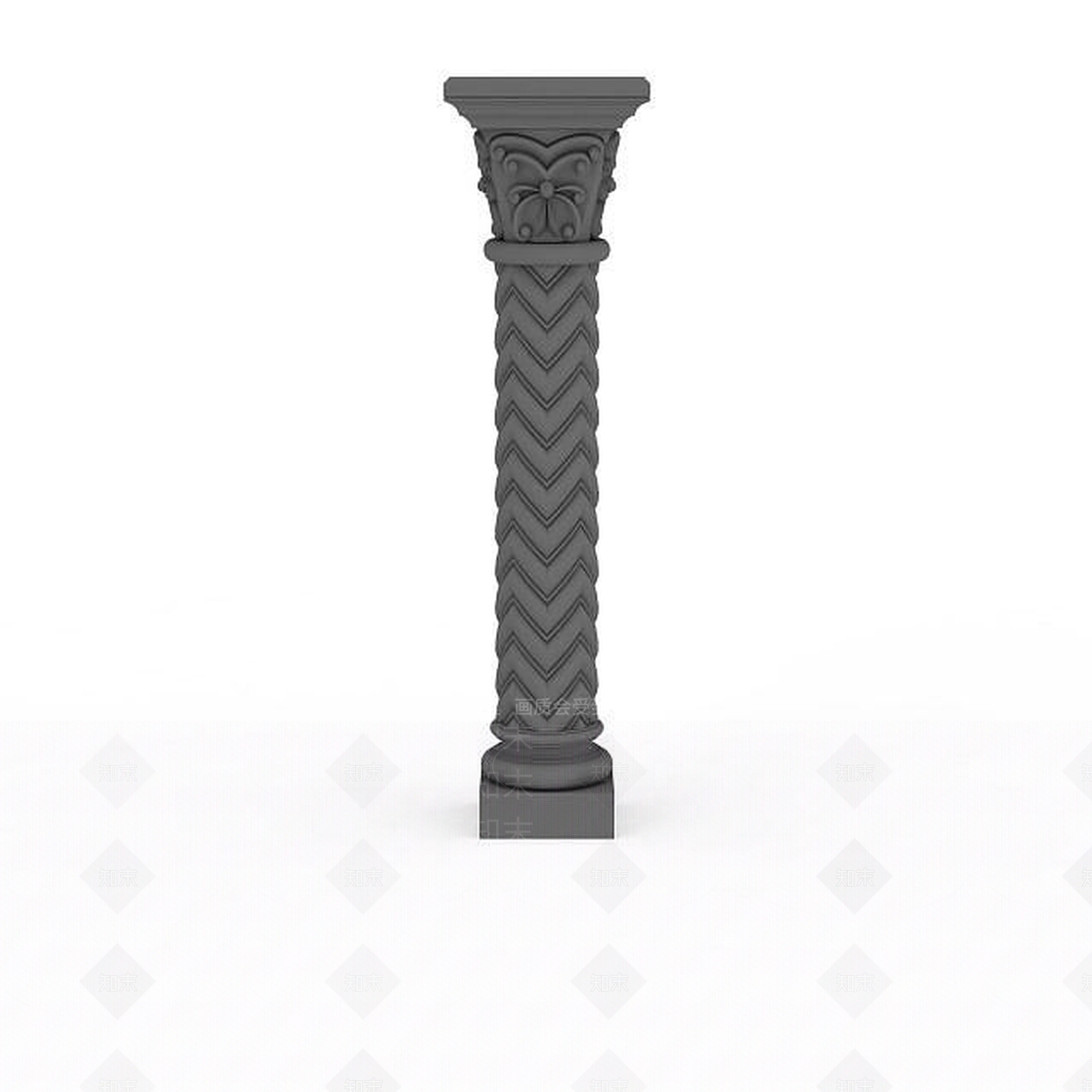 欧式古典欧式波纹柱子3D模型下载【ID:1196045996】