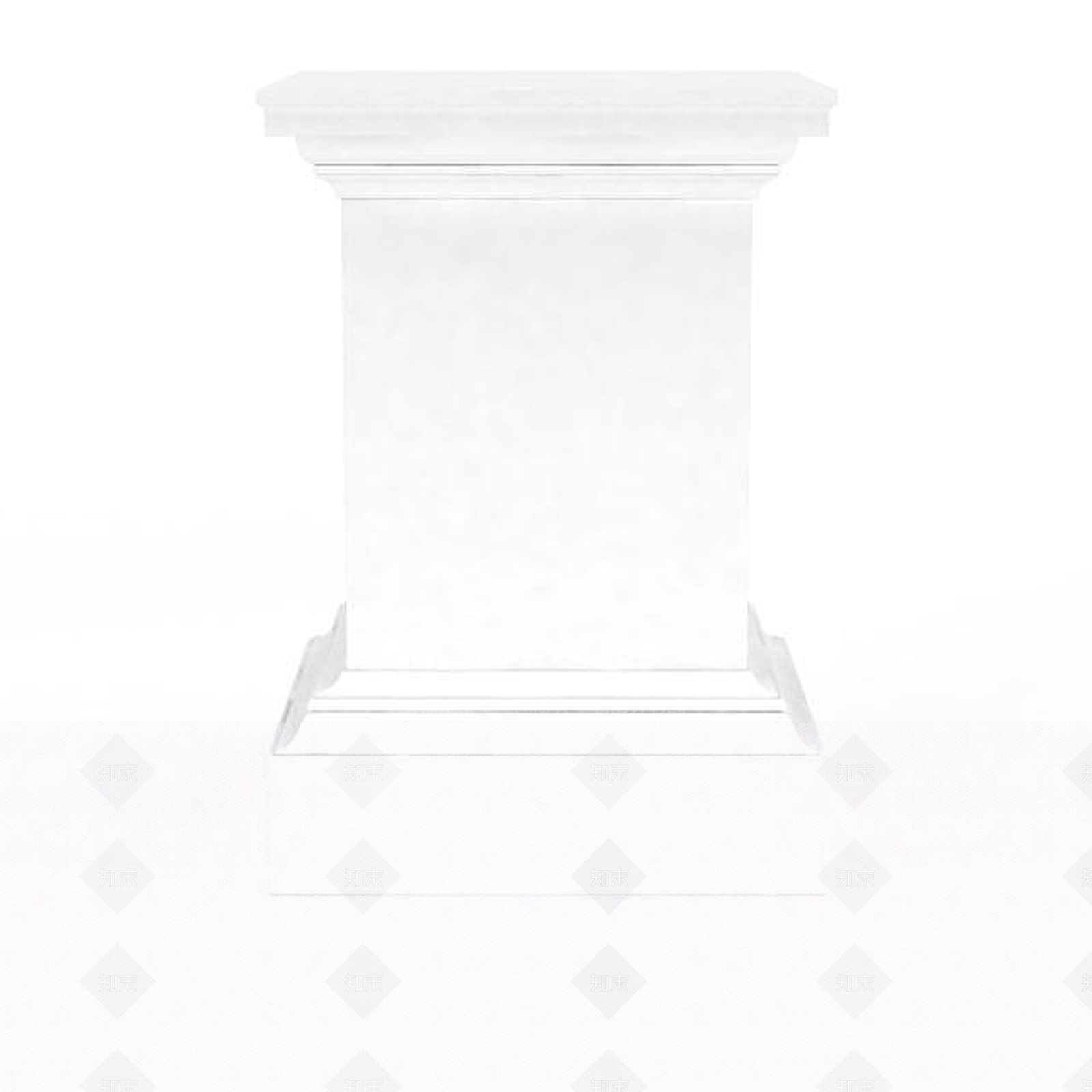 现代方形柱头构件3D模型下载【ID:1196046104】