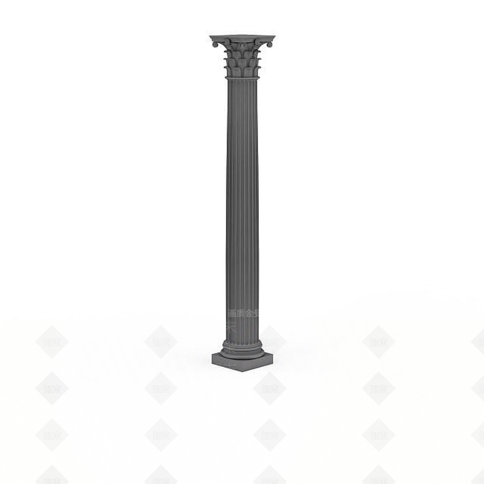 现代罗马柱构件3D模型下载【ID:1196046349】
