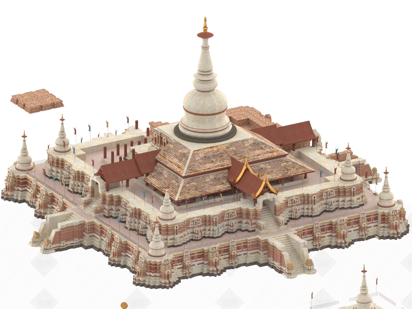 现代古建3D模型下载【ID:1196047066】