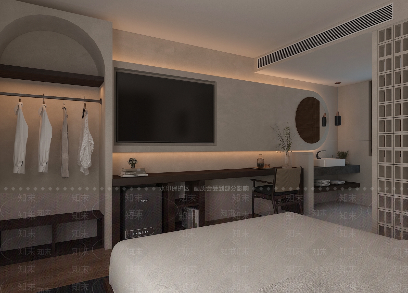现代侘寂民宿3D模型下载【ID:1196048773】
