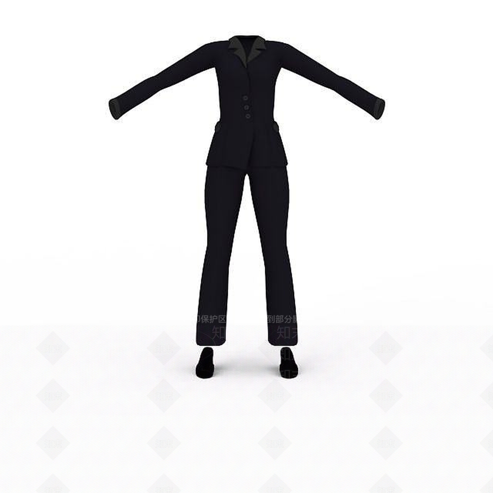 现代女士衣服套装3D模型下载【ID:1196049488】