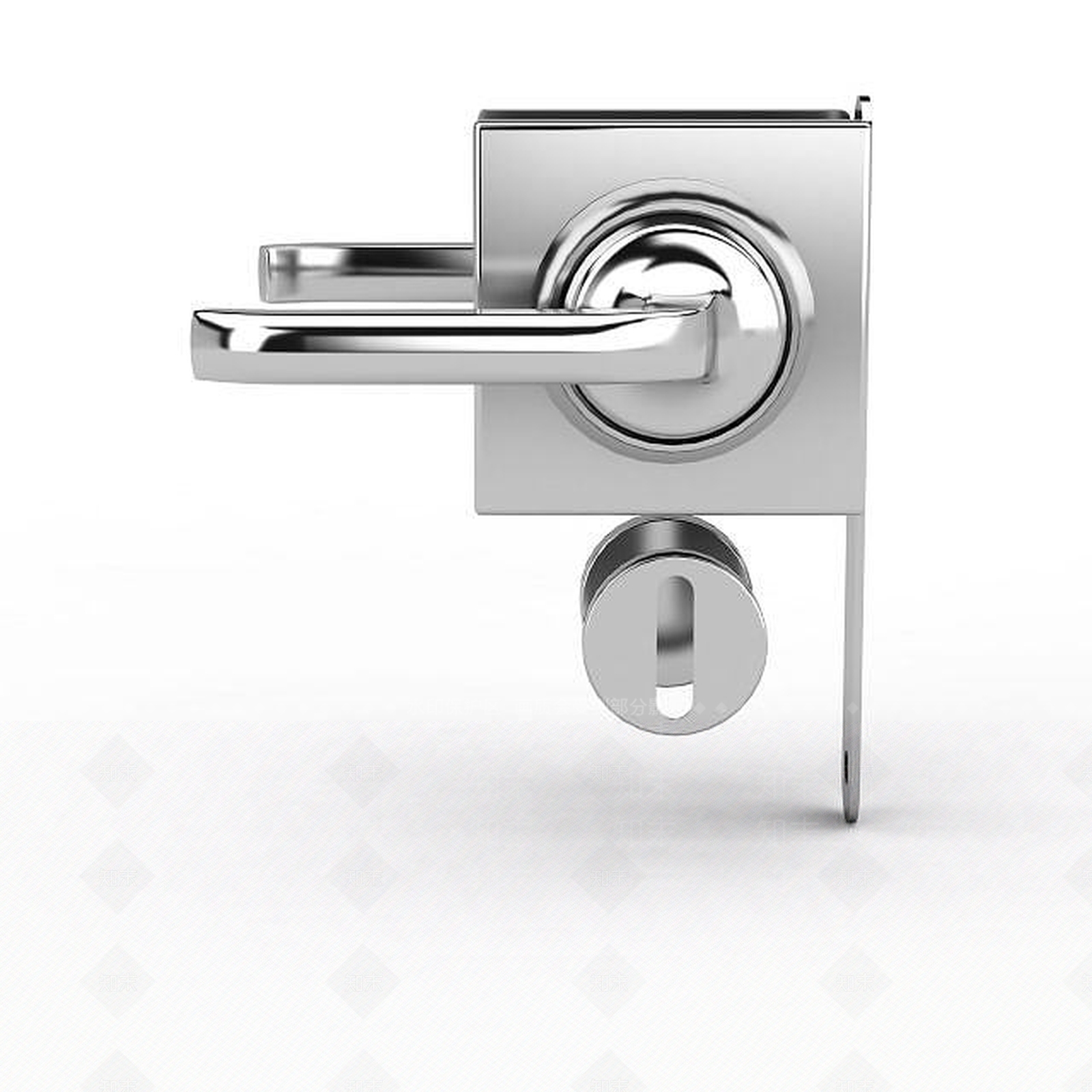 现代防盗门门把手3D模型下载【ID:1196052306】