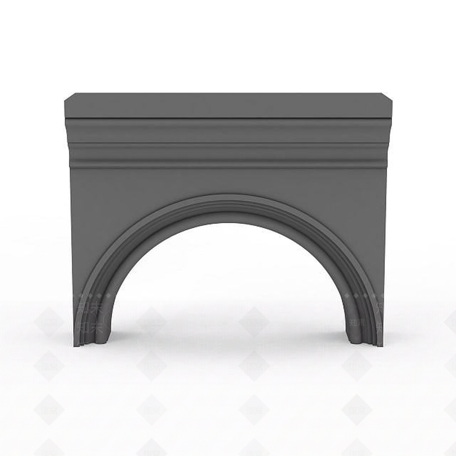 现代灰色建筑构件3D模型下载【ID:1196053806】