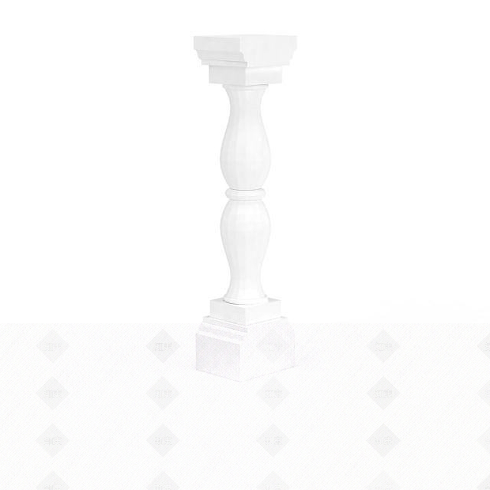 欧式古典欧式楼梯白色柱子3D模型下载【ID:1196054212】