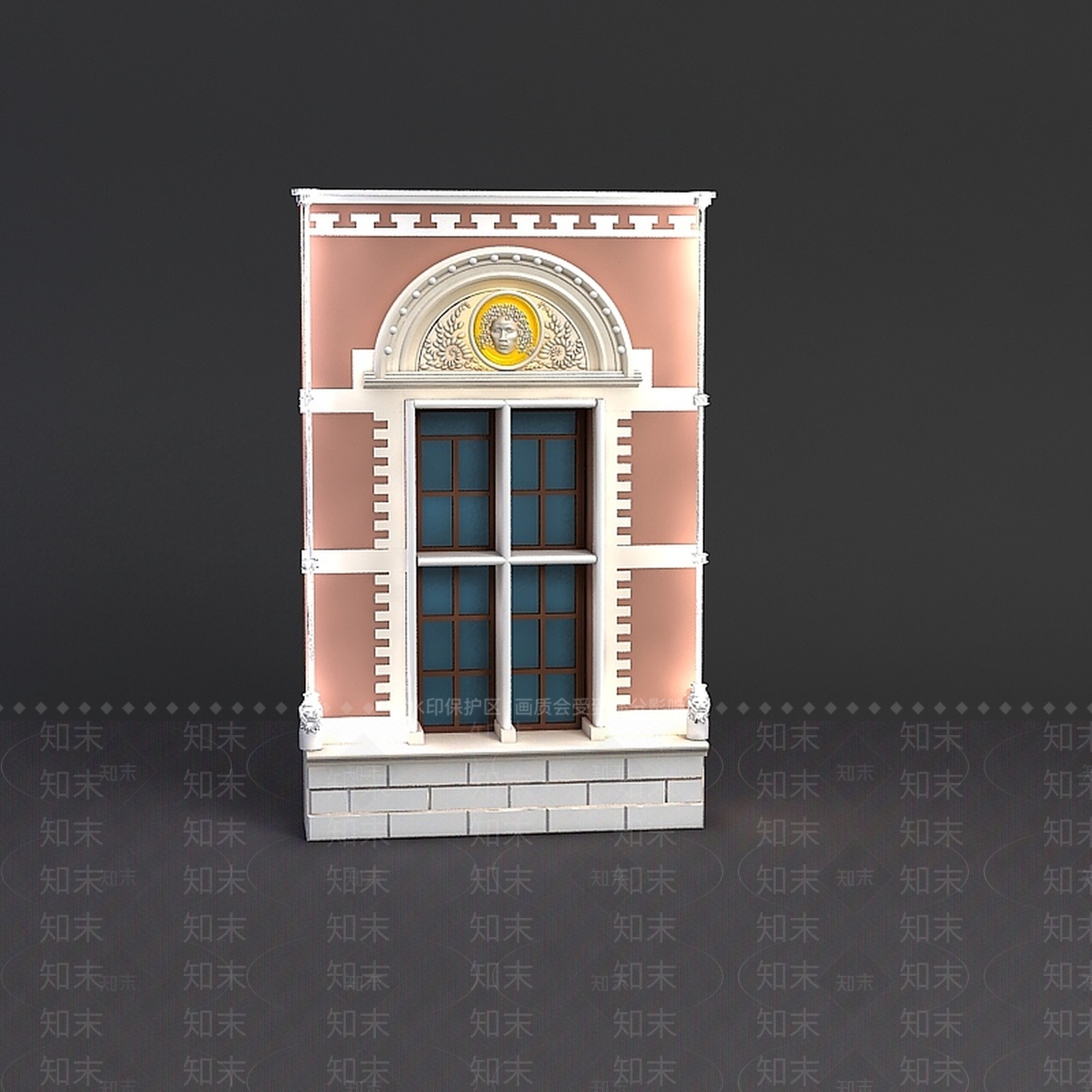 欧式古典欧式窗户3D模型下载【ID:1196054811】