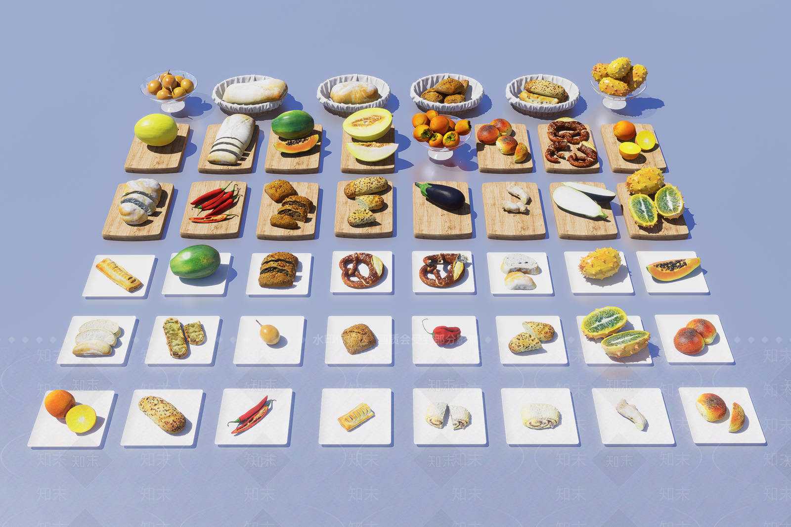 酒水食物3D模型下载【ID:1196057068】