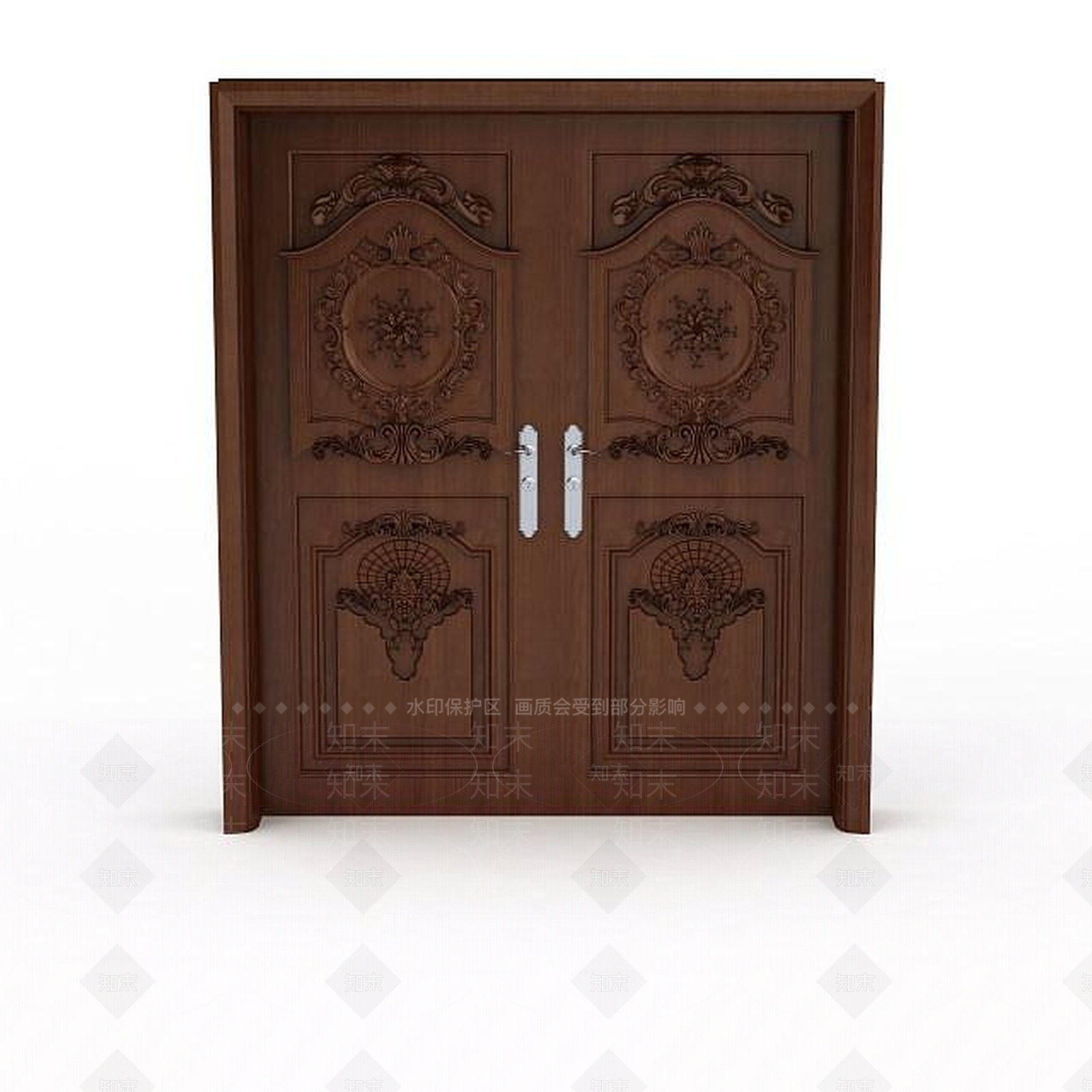 现代雕花木门3D模型下载【ID:1196055572】