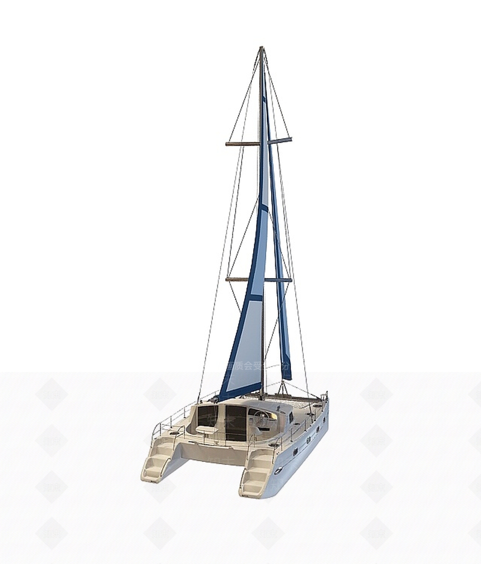 现代单人小帆船3D模型下载【ID:1196056006】