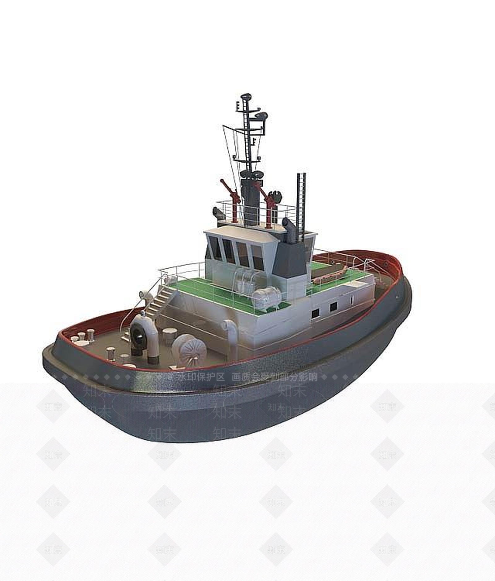 现代小型游艇3D模型下载【ID:1196056409】
