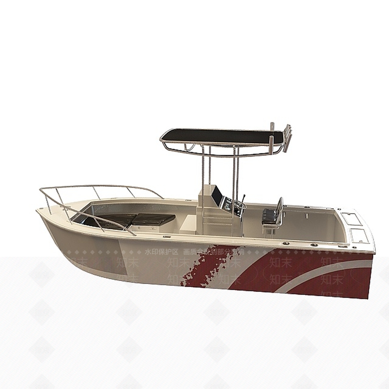现代小型游艇3D模型下载【ID:1196056409】