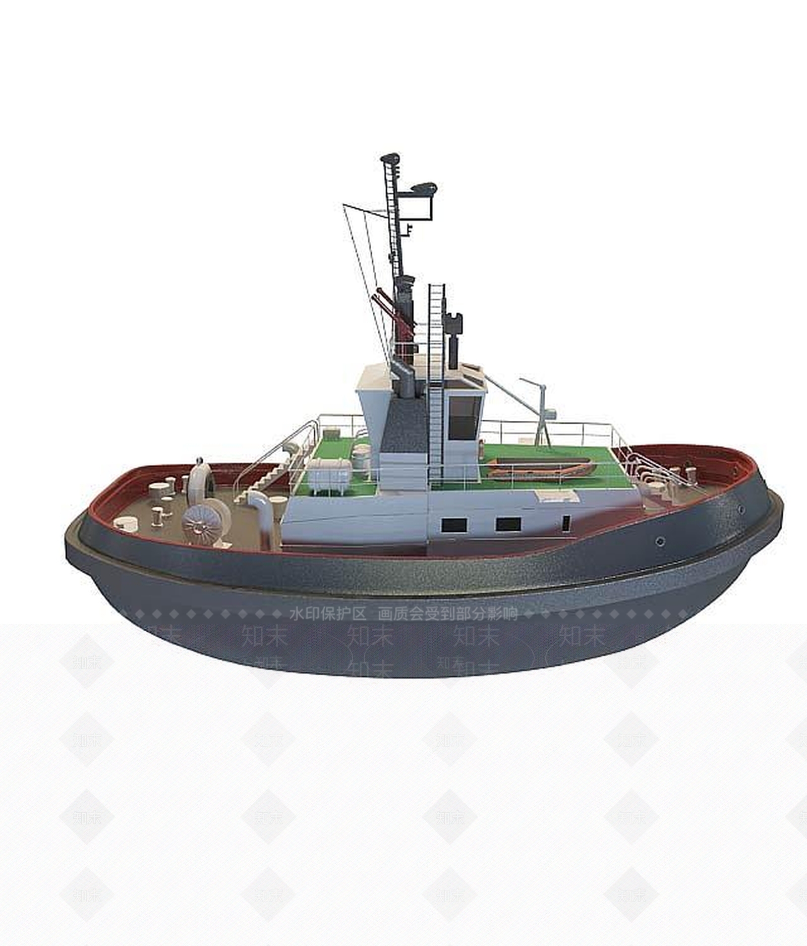 现代小型游艇3D模型下载【ID:1196056409】