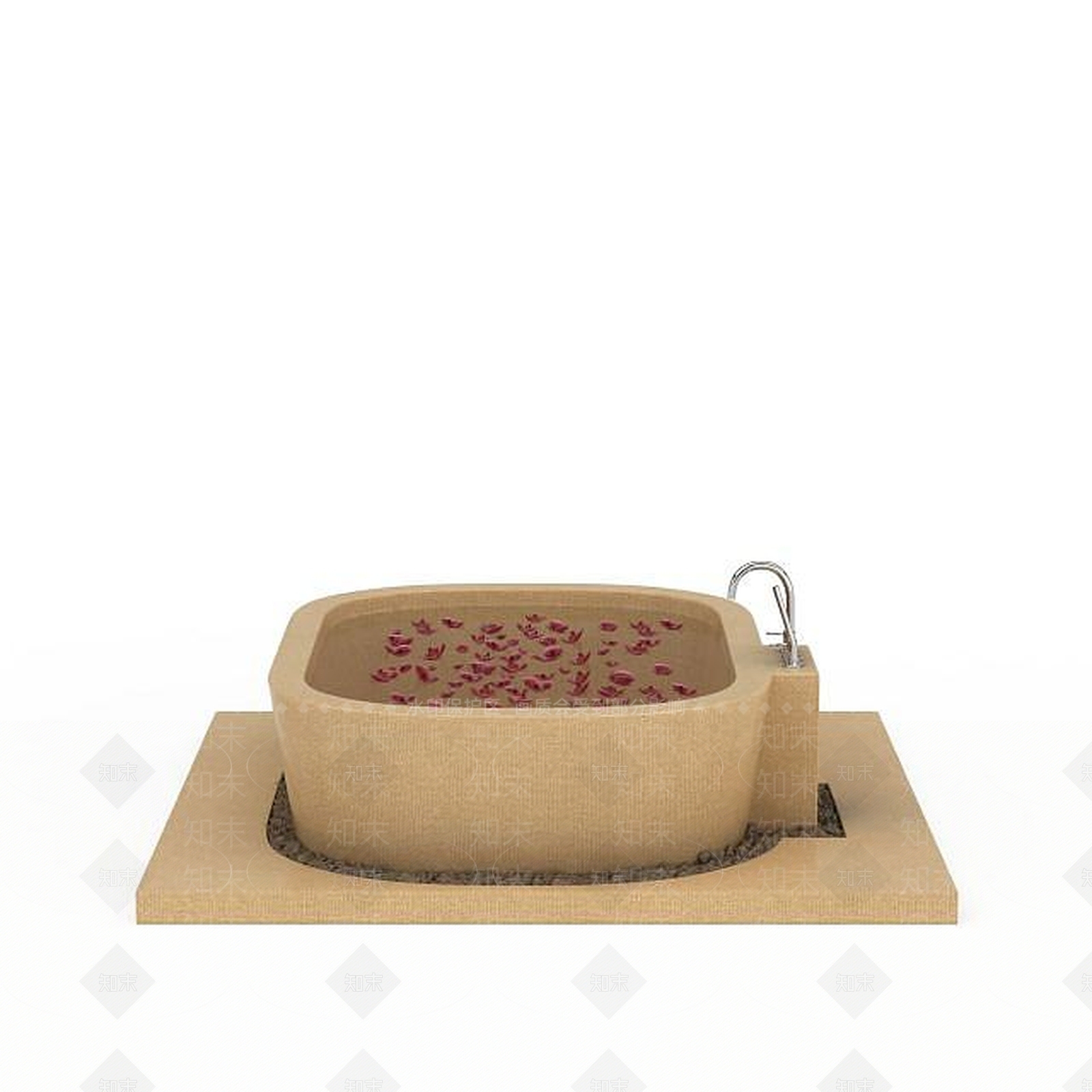 现代洗澡木桶3D模型下载【ID:1196056522】