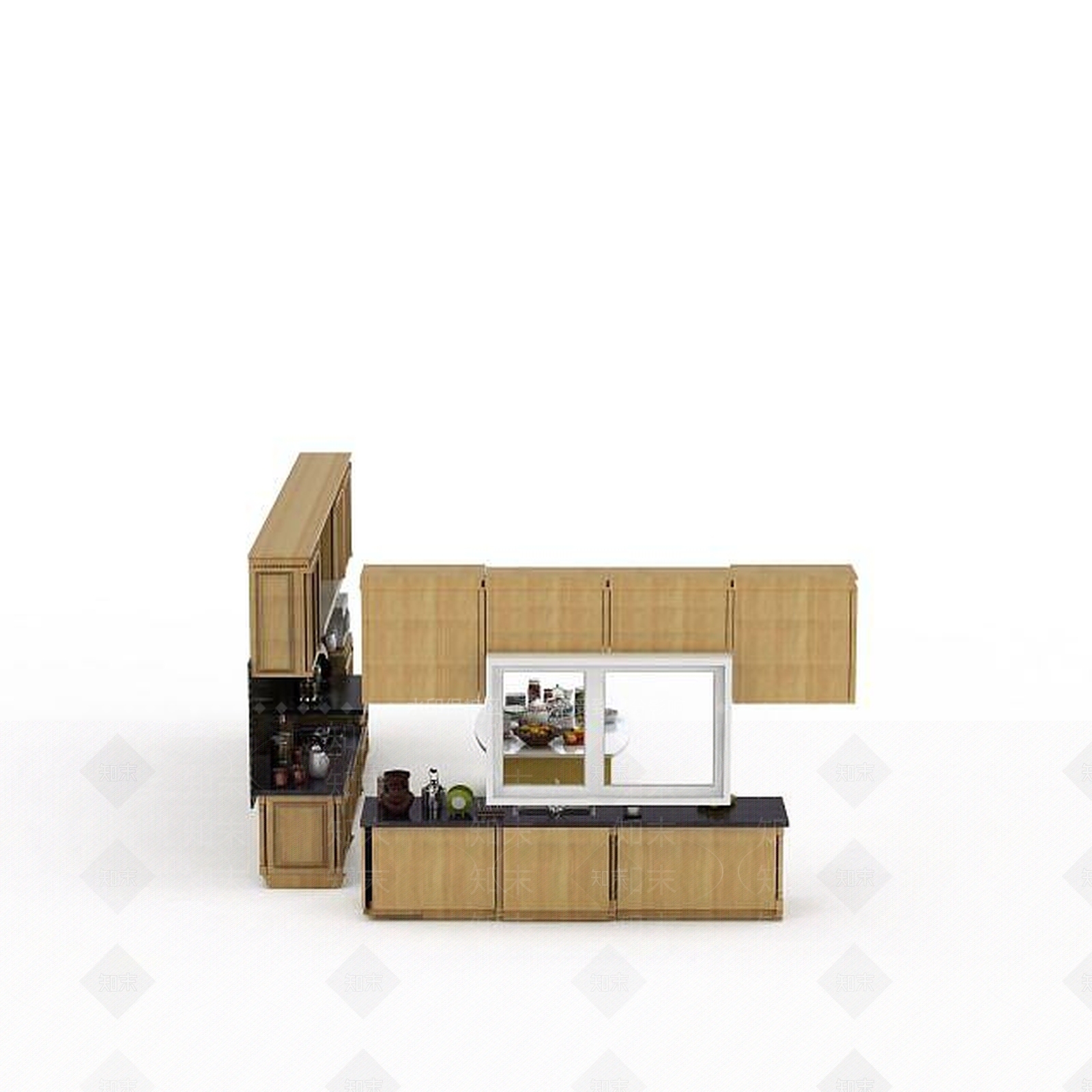 现代厨房器具3D模型下载【ID:1196056838】