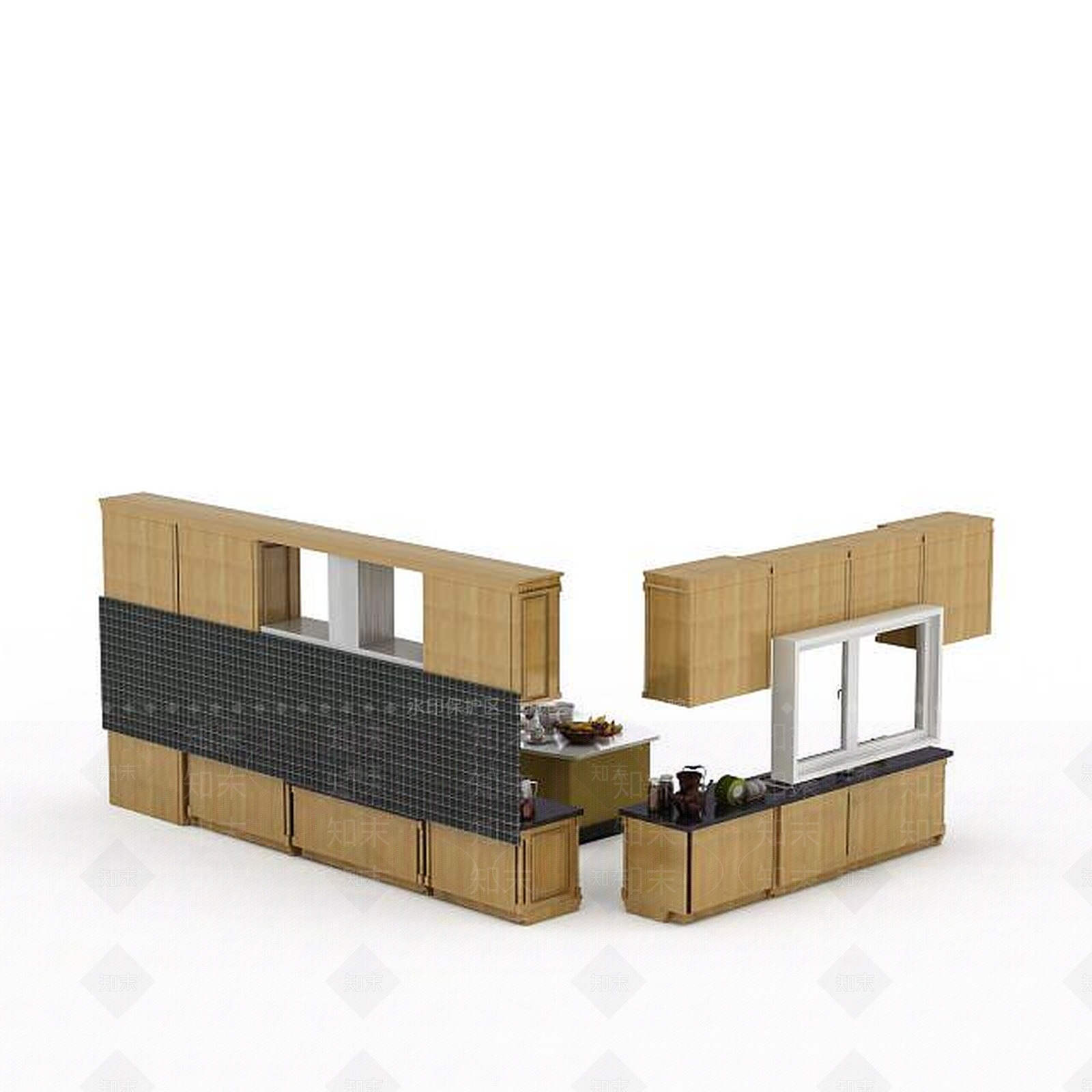 现代厨房器具3D模型下载【ID:1196056838】