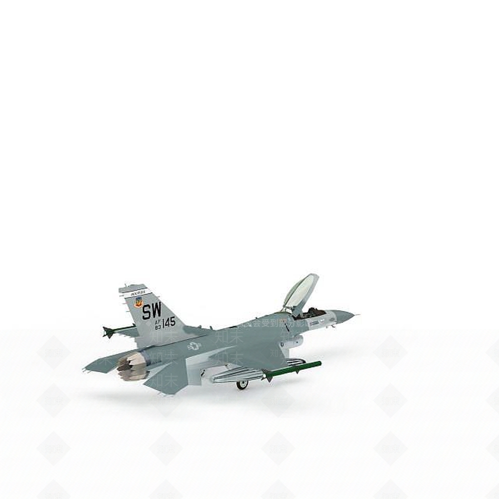 现代蓝色喷气式飞机3D模型下载【ID:1196057111】